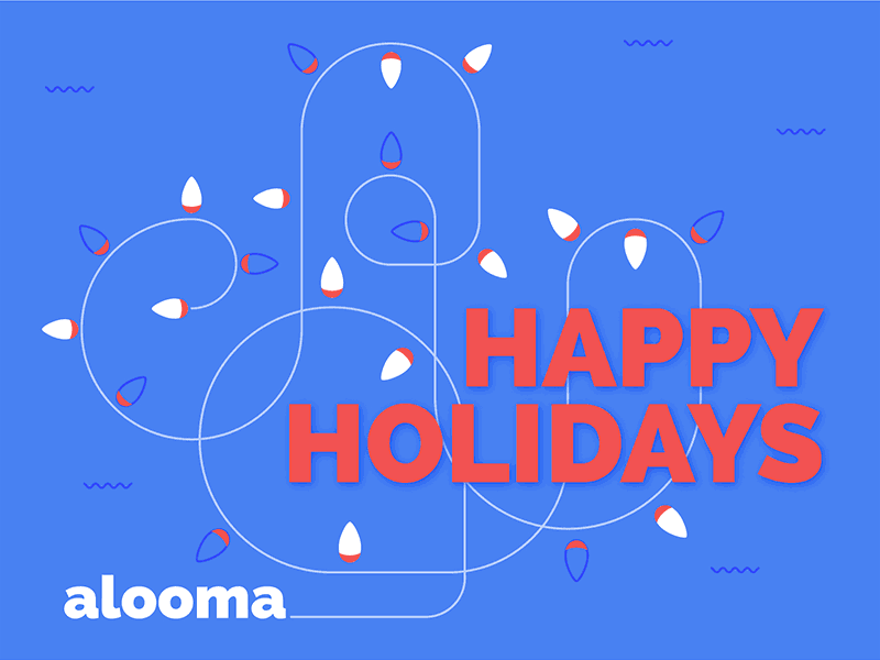 Alooma Happy Holidays alooma animation christmas gif holidays illustration marketing outline
