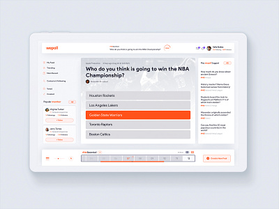 Wepoll - social polling network app design poll ui ux