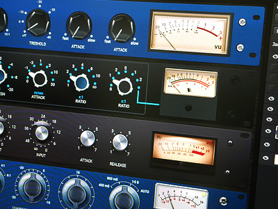 Classic Limiting Compressor blue classic compressor gui illustration limiting music psd