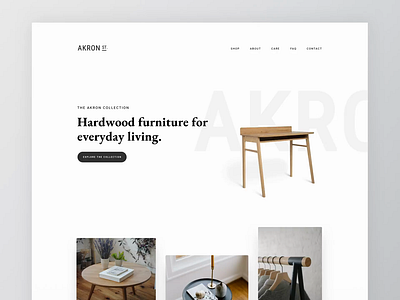 Furniture Website Concept design furniture homepage minimal principle website