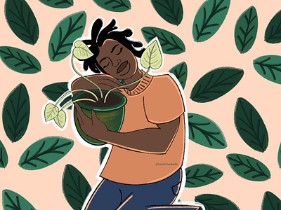 Plant Mom apple brand design illustration illustrator
