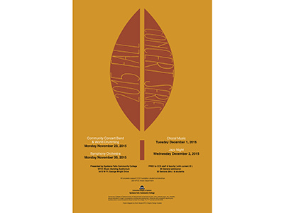 SFCC Fall Concert Series Poster fall simplistic vector