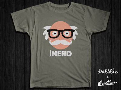 Inerd Dribbble + Threadless branding design t shirt