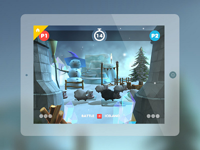 Sheep Rush battle mode in-game screen iceland