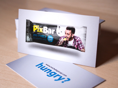 My first business card business card candy bar hungry pixbar promo