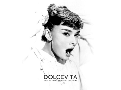 Audrey Dolcevita brochure audrey hepburn black and white brochure cover logo presentation