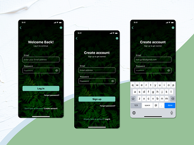 Sign up - Mobile App app dark design figma flow interface log in login mobile sign in form sign in page sign up ui uiux user experience user interface ux web web design