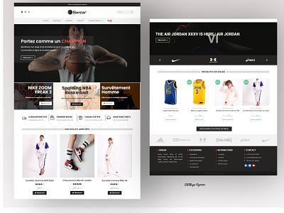 Sportswear E-commerce - Landing page basketball e commerce ui website