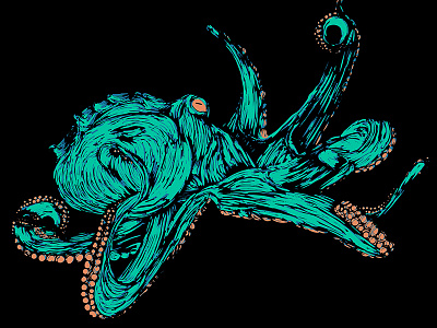 Bury The Moon - Octopus art band bird design illustration manipulation merchandise music photoshop shirt sureal