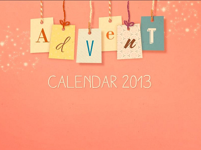 Advent calendar header. here the calendar