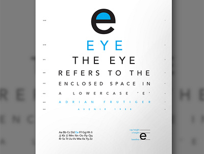 The Eye adrianfrutiger avenir eye indesign poster art poster design typography