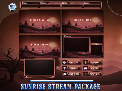 SunRise Animated Stream Package animated stream package animated stream screens animated twitch overlay stream overlays stream package twitch banner twitch overlay twitch panels twitch screens webcam overlay