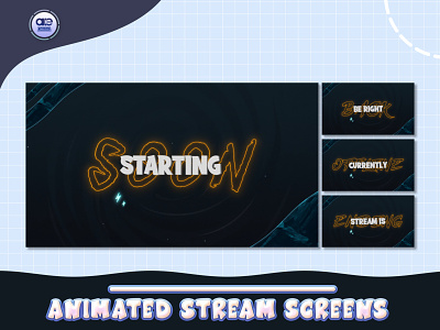 Animated Twitch Stream Screens stream overlay twitch package twitch screen