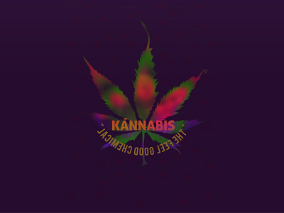 The Feel Good Chemical art design exploration kannabis leaf leaves poster color gradients graphic weed