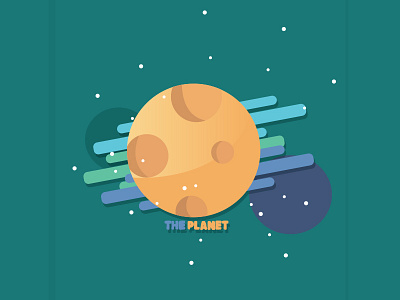The Planet design graphic logo minimal minimalist planet simple