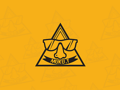 MUKU.T Logo black design graphic logo show yellow youtube