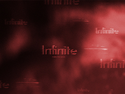 Infinite design graphic infinite red typo