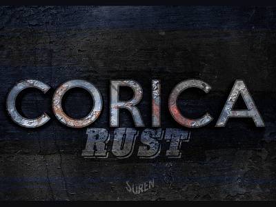 Corica RUST 3d design graphic photoshop rust typo typography