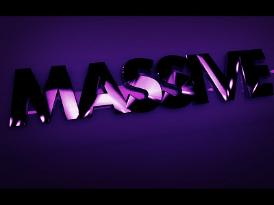 Massive 3d design typo typography