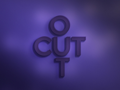 Cutout brand branding design font glow logo purple typo typography