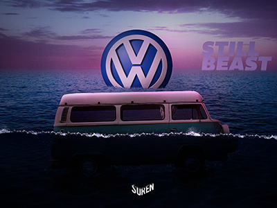 Still Beast car design graphic poster surendransuren tone typography volkswagen