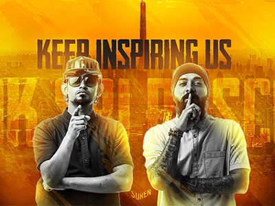 Keep Inspiring Us Adk Srirascol design graphic manipulation poster rap rappers tamil