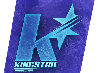 Kingstaq production blue design glow illustration illustrator logo typo typography