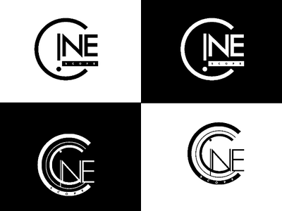 CINESCOPE LOGO black brand brands design identity logo logodesign logos minimal production typo white