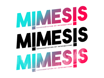 MIMESIS brand branding brands colour fact gradient logo social typo typography