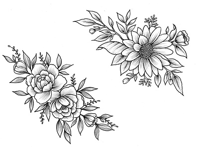 Flower Handdrawn Cliparts