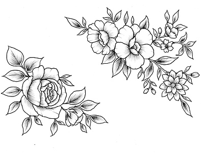 Flower Handdrawn Cliparts