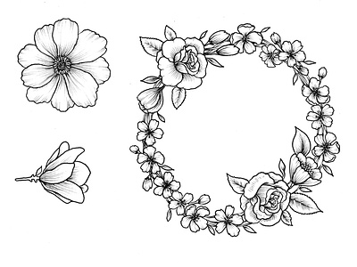 Flower Handdrawn Cliparts