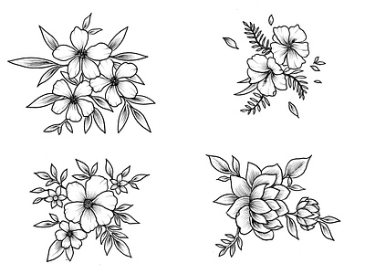 Flower Handdrawn Cliparts