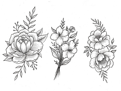 Flower Handdrawn Cliparts