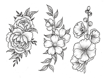 Flower Handdrawn Cliparts