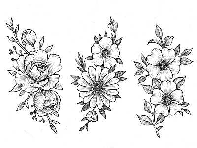 Flower Handdrawn Cliparts