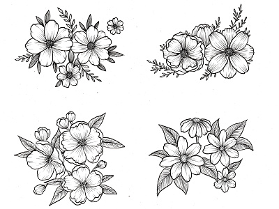 Flower Handdrawn Cliparts