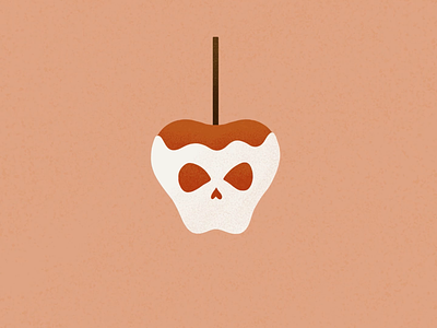 Drippy Candy Apple, Spooky Version 2d animation apple candy apple design flat illustration gif halloween illustration illustrator inktober pink procreate skull spot illustration texture