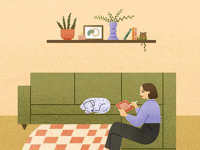 Cozy self illustration