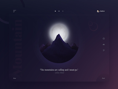 The mountains are calling design gradients illustration landscape moon mountain mountains night purple vector web