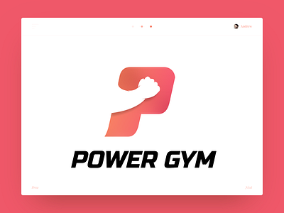 Logo concept - P (Power Gym) design gradients illustration logo p power power gym slide