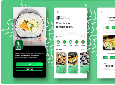 Sushi Tei App brand design starbucks ui ux
