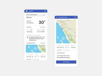 Info BMKG Indonesia design ui user interface ux