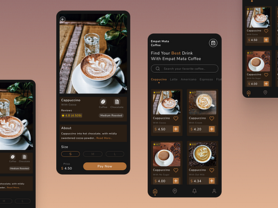 Coffee Shop Mobile Apps coffee design starbucks uiux design user interface