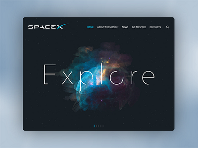 Tablet Landing Page cosmos explore home landing mobile space tablet web