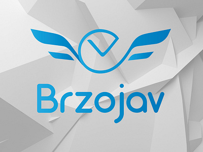 Brzojav blue logo logotype mail mail box mailbox wings wingsart