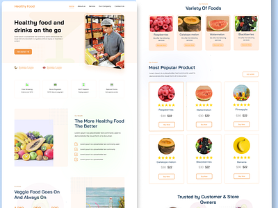 food market website . design food market website typography ui website