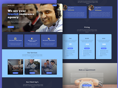 Service Agency landing page....