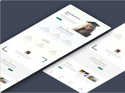 online Education website app design landing page ui ux website