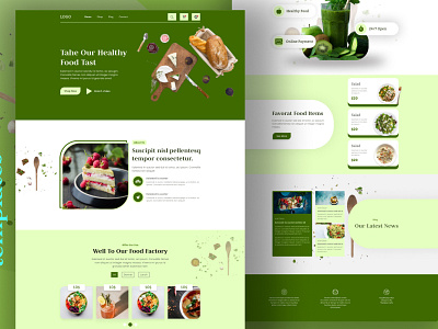 Food Web site templates... 3d animation branding figma graphic design jpg lan landing page logo motion graphics psd ui ux website